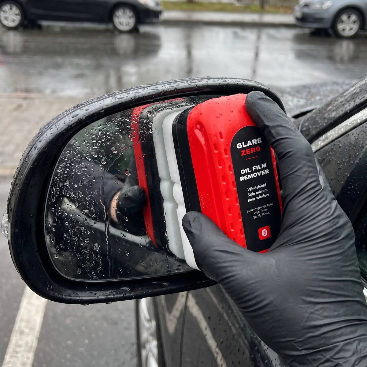 GlareZero on a side mirror